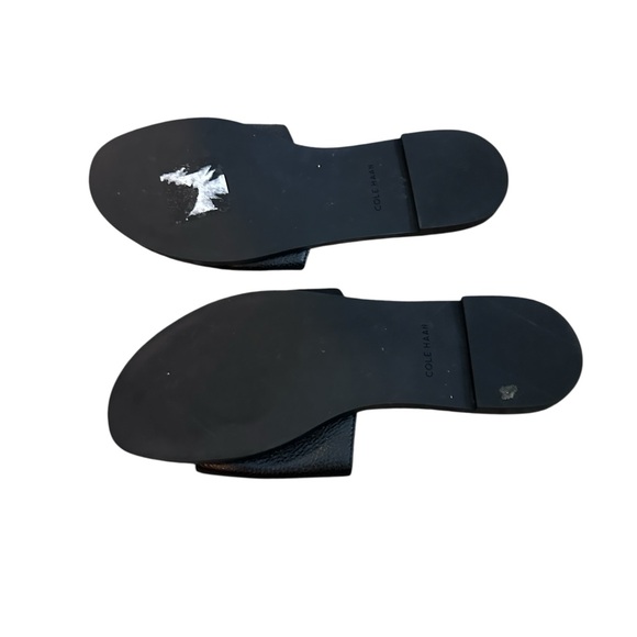 Cole Haan Flynn Leather Logo Flat Slide Sandals 7.5 - Picture 6 of 8
